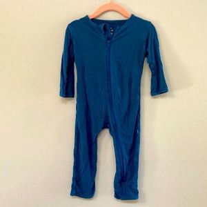 Kickee Pants coverall in dark blue. Size 6-9 months